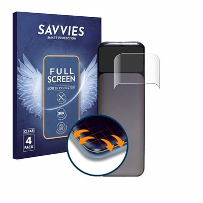 Savvies - Screenprotector voor Anker Powerbank 737 - Folie Beschermfolie transparant volledig dekking 4 Stuks