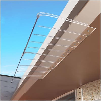 Luifel Buitendeur - Dakrand Afdekking - Regen Bescherming - Massief Polycarbonaat - 3mm Dik - Transparant