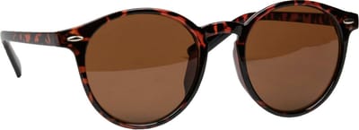 Melleson Eyewear - Zonnebril Palermo Bruin - Bruine Lens - 100% UV-A en UV-B Bescherming - Inclusief Microvezel Pouch