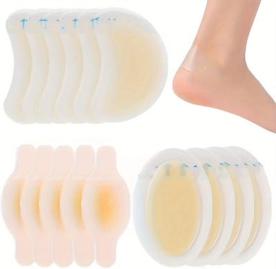 Daity 15-delige voetblarenpads, 3 maten, onzichtbare, slijtvaste hydrocolloïde tape, waterdichte, afsluitende gelpads, beschermen de tenen, voorkomen hielblaren