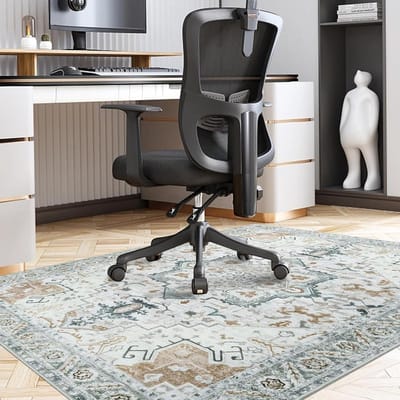 Bureau Stoelmat - Vloerbeschermer - Vloer Beschermen - Anti-slip Onderkant - 120x150 cm - Oranje