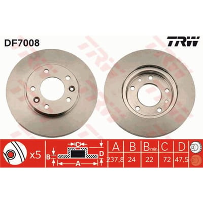Remschijf TRW DF7008