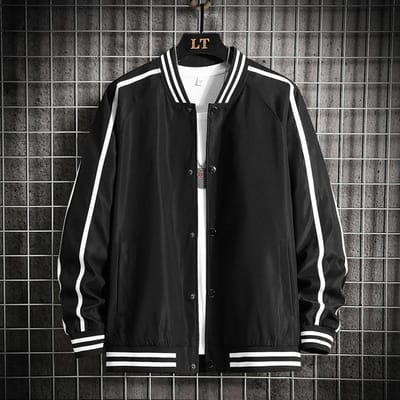 Lente en Herfst Nieuwe Mannen Mode Zak Effen Kleur Baseballkraag Casual Jas Jas Mooi Los 4XL