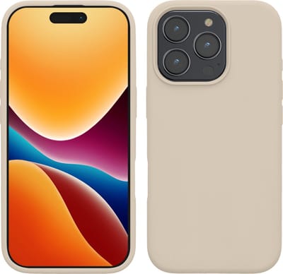 kwmobile telefoonhoesje geschikt voor Apple iPhone 16 Pro Max - Hoesje met siliconen coating - Smartphone case in crème
