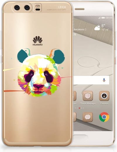 Huawei P10 Plus Telefoonhoesje met Naam Panda Color