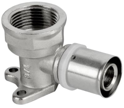 PEX Elleboog 90° GW 16 x 1/2" – Klem / Muurpers - Muurkraan Steun