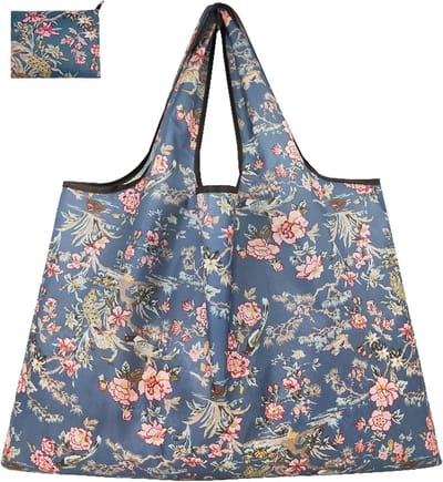 Grote Vouwbare Winkeltas, Lichtgewicht en Herbruikbare Stoffen Tas, Duurzaam tot 20 kg, Ideaal voor Reizen en Boodschappen, 58 x 40 cm, Milieuvriendelijk en Handig