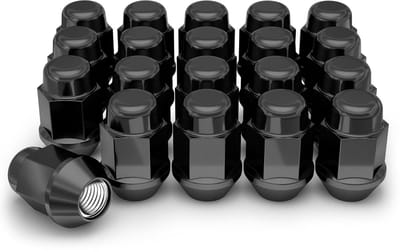 Wielmoer Set - Slotbouten - Wielmontage - Koud Gesmeed Koolstofstaal - Pack van 20 - Zwart Chroom