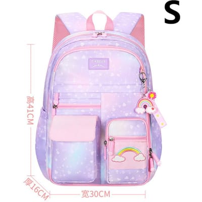 Regenboog Borduurwerk 3-Delige Set Schoolrugzakken Hoge kwaliteit nylon waterdicht Basisschool Kleurverloop schooltassen kinderen Schooltas sac