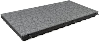 Rubbermagazijn - Rubberen tegels - Grijs flagstone - Per 0.5 m² - Dikte 7cm - 100x50cm - Speelplaatstegel