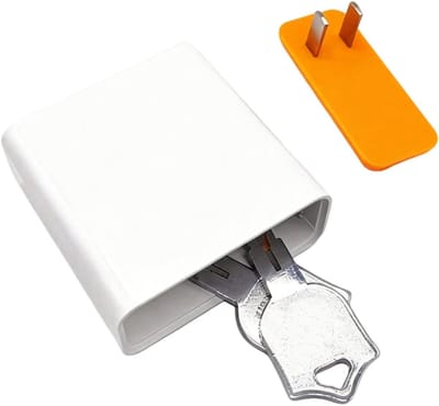 Geheime Opbergdoos - Verborgen Kluis - Waardevolle Spullen - Oplader Uiterlijk - 9x5x3 cm - Wit