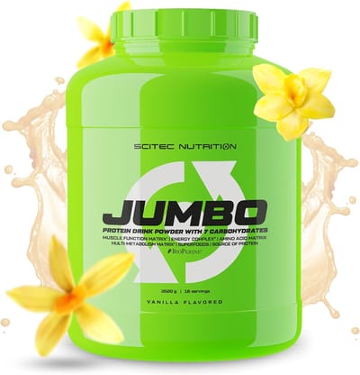 Scitec Nutrition® - Jumbo (3520 gram - Vanilla) - Vanille - 16 eiwitshakes - Weight Gainer - Mass gainer - Proteine poeder - Protein powder - Gewichtstoename - proteine shake