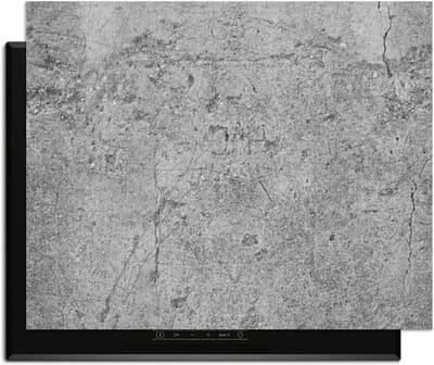 KitchenArt - Urban Stone – Inductie Beschermer - 76x51.5 cm - Kookplaat Beschermer - Luxe Afdekplaat Inductieplaat - Anti-slip & Oprolbaar - Beschermmat Inductiekookplaat