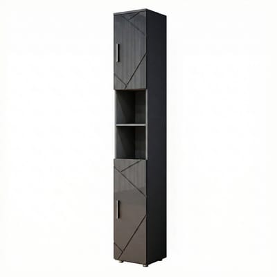 Vicco Irma Badkamerkast – 30 x 192 cm Antraciet Hoogglans