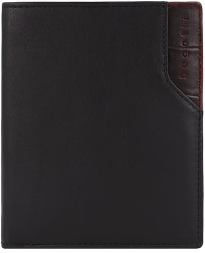 Bugatti Corso DeLuxe Portemonnee RFID-bescherming Leer 10 cm - Jongens - Horizontaal - schwarz