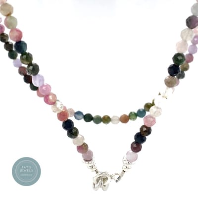 Pat's Jewels kralen ketting dames - Dames ketting - Tourmalijn - Edelsteen  - Zilver