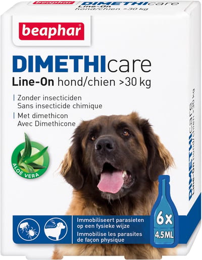 Beaphar Dimethicare Line-On Hond - Anti vlooien en tekenmiddel - Van 30kg