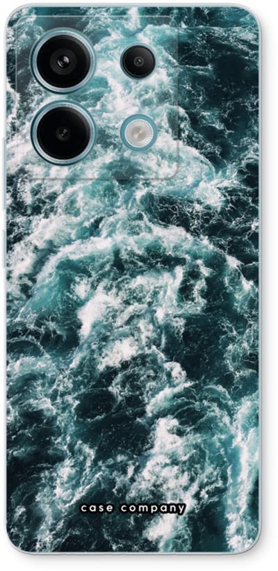 Case Company® - Hoesje geschikt voor Xiaomi Poco X6 hoesje - Zee golf - Soft Cover Telefoonhoesje - Bescherming aan alle Kanten en Schermrand