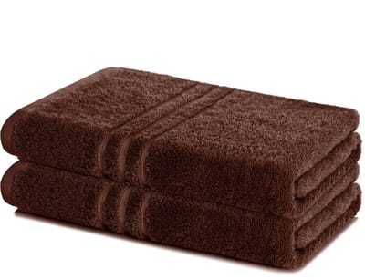Lavea® Set van 2 badlakens 100x150 cm – 100% katoen, badhanddoeken en handdoeken, zacht, absorberend en duurzaam – ideaal voor badkamer, sauna, spa of hotel – Koffiebruin