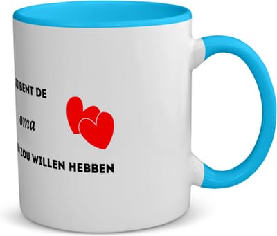 Akyol - jij bent de oma die iedereen zou willen hebben koffiemok - theemok - blauw - Oma - geweldige oma - liefste oma - verjaardag - cadeau - kado - bedankje - geschenk - 350 ML inhoud