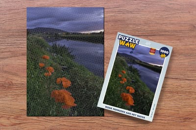 Puzzel Rode papavers aan het water - Legpuzzel - Puzzel 1000 stukjes volwassenen
