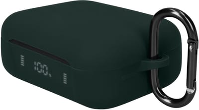 kwmobile cover voor oordopjes case - geschikt voor Anker Soundcore P41i - Trendy beschermhoes draadloze oordopjes in donkergroen