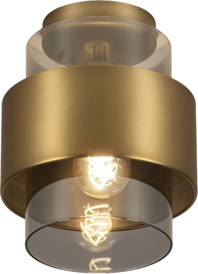 Lumidora Plafondlamp 74790 - Plafonniere - MILOS - E27 - Grijs - Goud - Brons - Metaal - ⌀ 20 cm