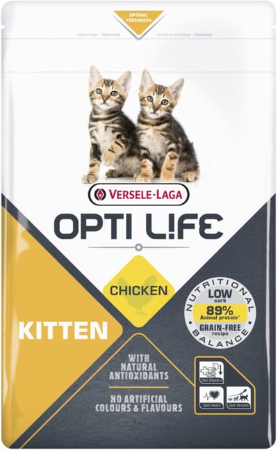 Opti Life Cat Kitten Kip - Kattenvoer - 1 kg