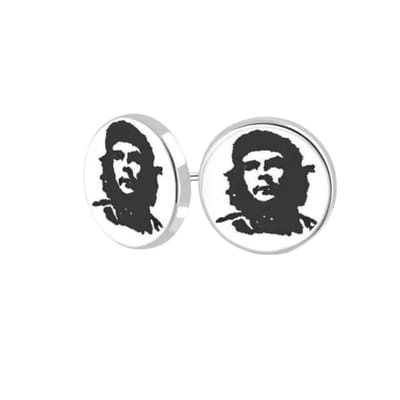 Aramat Jewels | Oorbellen | Che Guevara Oorstekers 8mm – Stalen Ronde Oorbellen | | | |8mm | Staal | Kinderen, Volwassenen | Verkleurd niet