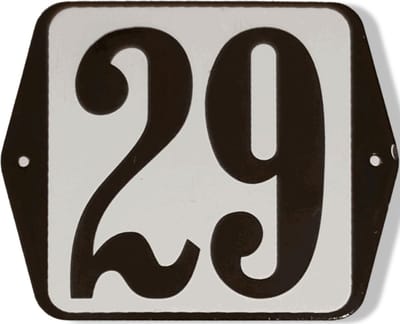 Huisnummer standaard nummer 29