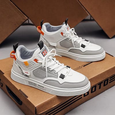 Heren Casual Sneakers Herfst Gevulkaniseerde Schoenen Heren Wandelen Sportschoenen Outdoor Sneakers Heren Sneakers Zachte Zool Wandelschoenen 39 white
