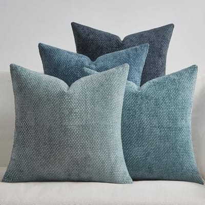 Set van 4 Chenille Kussenslopen 50 x 50 cm - Decoratieve Kussenhoezen voor Woonkamer en Slaapkamer