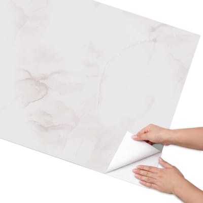 Coloray Meubel Wrap Folie - Wit Meubelfolie - 75x150 cm - Wrapfolie Keuken Een subtiele steen - Decoratiefolie - Minimalist Meubelfolie - Meubel Wrap Folie - Woonkamer decoratie - Abstractie