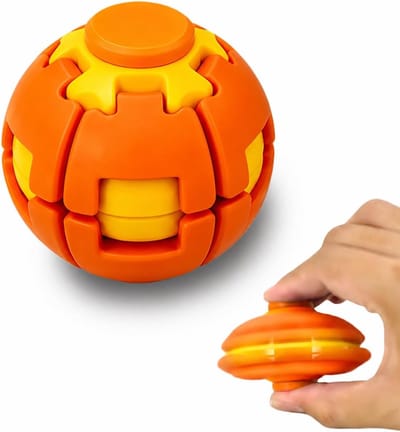 ECTEATOY® Stressbal - Fidget Spinner Bal - Snel Lager - 3D Geprinte Knijpbal Gadgets - Stressverlichting - 5.5cm - oranje kleur