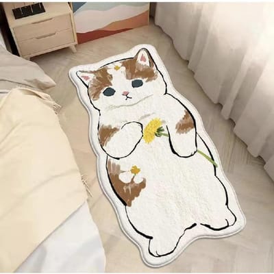 Cartoon Kat Imitatie Kasjmier Tapijt Familie Slaapkamer Dikke Bed Deken Erker Kinderkamer Vloermat Antislip Deken 40*60cm