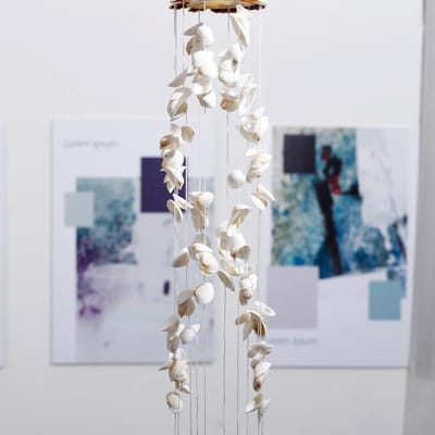 Modieuze en Verfijnde Schelp Windgongen Creatieve Auto Decoraties voor Huisdeuren en Ramen Verjaardagscadeaus voor Koppels Japanse Stijl shell gray
