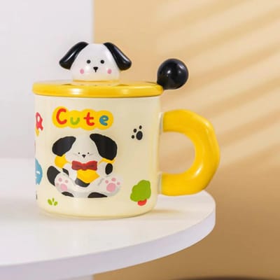 Creatieve Leuke Puppy Keramische Mok Cartoon Hoge Waarde Koffiekop Cadeauverpakking Souvenir Stel Verjaardagscadeau 420ML