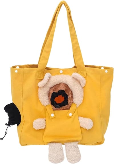 Daity Opvouwbare tas voor huisdieren - Geventileerde tas voor katten en honden | Lichtgewicht en draagbare tas voor wandelen/kamperen (draagt ​​4 kg)