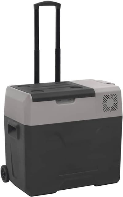 Draagbare Koelbox - Mobiele Koeler - Buitenactiviteiten - Efficiënte Compressor - 40 Liter - Zwart Grijs