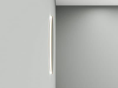 Wiesbaden Novi spiegel rond met LED, dimbaar 100 cm geborsteld messing