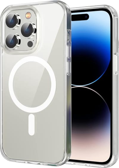Hoesje geschikt voor iPhone 15 Pro Transparant - MagSafe Hoesje geschikt voor iPhone 15 Pro - Doorzichtig