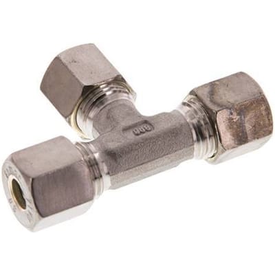 8S RVS T-stuk Knelfitting 630 Bar DIN 2353 - FL3T-O-ST-08-S
