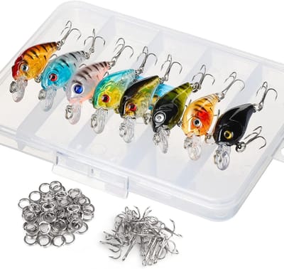 Vissen Lokken Set - 8 Stuks 4,5 cm/4 g - Hard Popper Crankbaits - Geschikt voor zoutwater en zoetwater vissen - ShopVlot