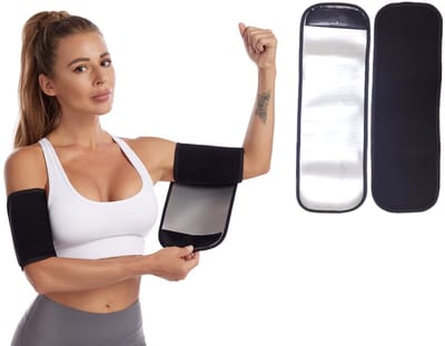 Dailygoods- Sauna-armbanden 2 stuks - Verstelbare Armriem - Zweetarmbanden - Elastische Compressie - Afslankmaker - Voor Dames/Heren - Zweetbanden