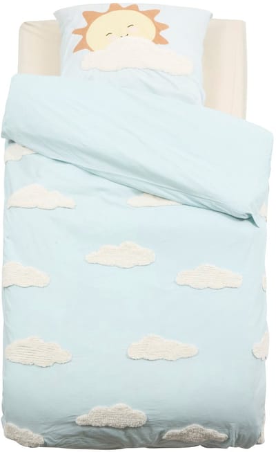 Atmosphera Kids Clouds Dekbedovertrek set met 1 kussensloop 140x200cm/65x65cm