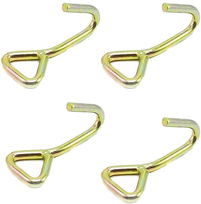 Dailygoods- Ratelhaken 4 stuks - 25 mm/800 kg - Sterk/Duurzaam - Corrosiebestendig - Voor sjorbanden/Aanhangers - Hoge sterkte staal - Haak