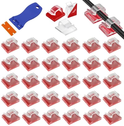 Kabelclips voor auto, 60 stuks schroefloze houders voor het organiseren van kabels en lichtsnoeren, ideale accessoires voor kantoor, huis, auto, eenvoudig te installeren, duurzaam en