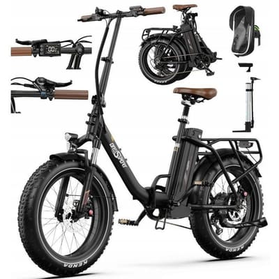 ONESPORT Scooter électrique OT16 Max 48V 18Ah 500W 50km/h 120km 20*4  FR Facile à transporter Portable Noir Marron
