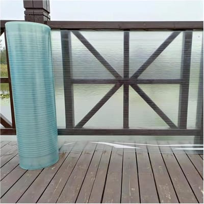 Stevige Polycarbonaat Dakplaat 0.8mm Glasvezel Massief UV-Bestendig voor Kassen en Carports