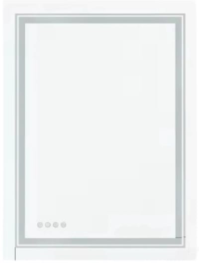 Badkamerspiegel Luvio Fioren - Met RGB verlichting - 60x80cm - Rechthoekig - Voor Badkamer, Make-up & Wandmontage - Dimbaar licht